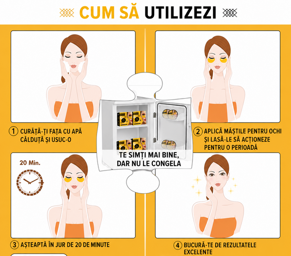 Măști de Aur 24K pentru Ochi